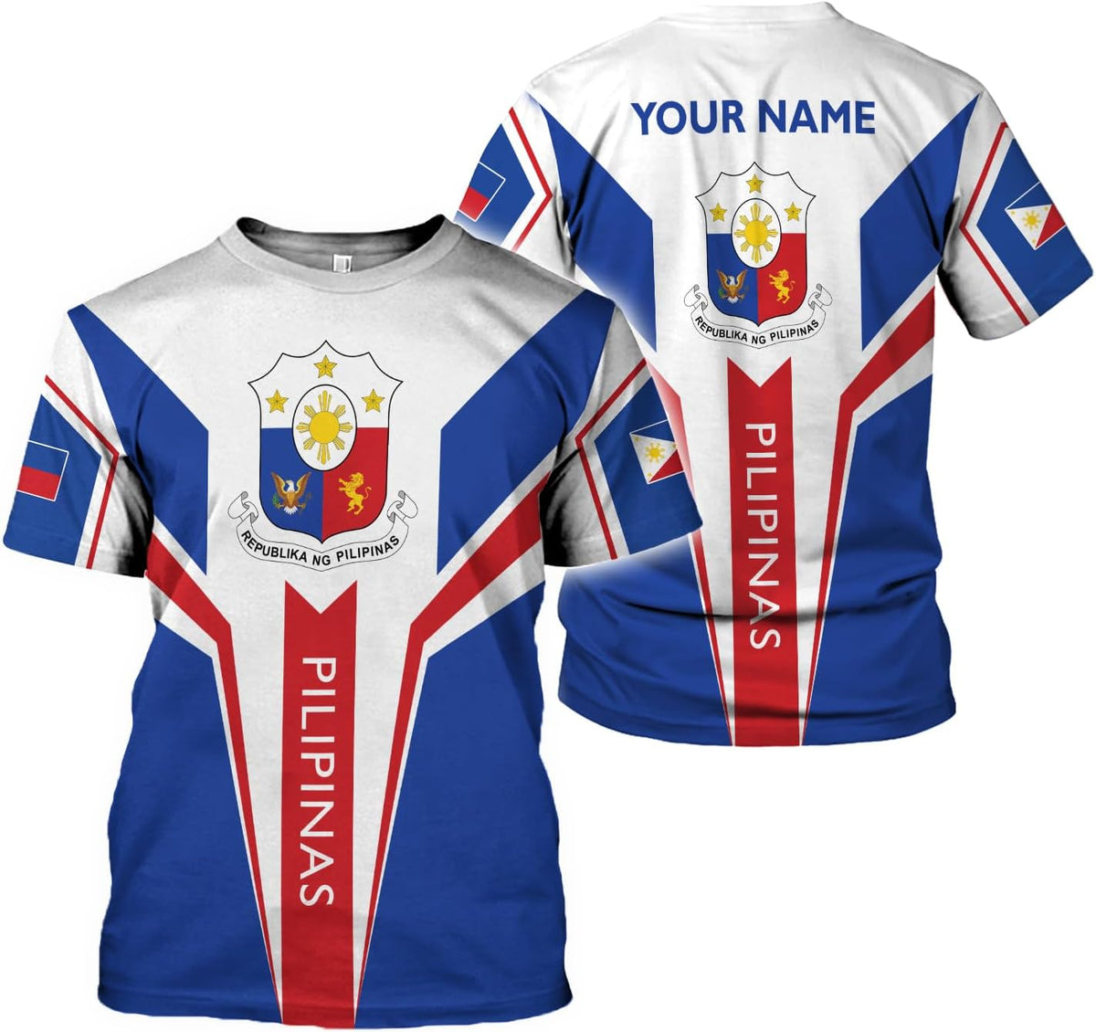 Personalized Philippines Shirts Filipino T Shirt Philippines Flag T-Shirt Filipino Philippine Flag Shirt Pinoy Flag