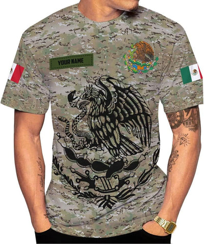 Personalized Name Mexican Shirts for Men, Customized Mexico Shirts for Men, Mexico Shirts for women, Mexico Shirt Eagle Flag Camo Flag Mexican Eagle Unisex Shirt, Mexico Soccer shirt men TS73