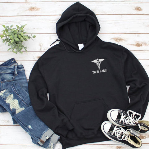 Leeprints Personalized Nurse Sweatshirts, Embroidered Custom Name, Nurse Sweatshirts For Women, Nurse Sweatshirt, Nurse Gifts