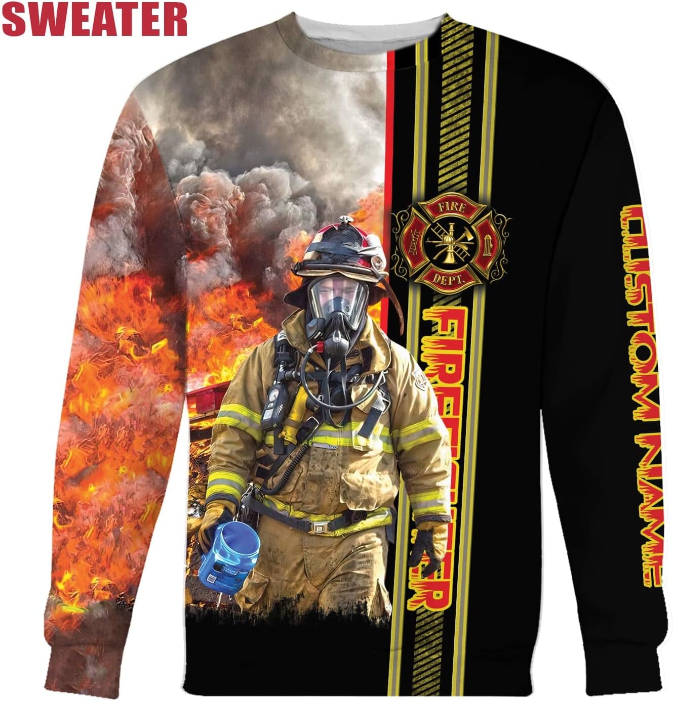 Mostprints Personalized Name Firefighter Shirt 3D, Custom Name Firefighter Shirts Men, Gift Firefighter Shirts for Women1