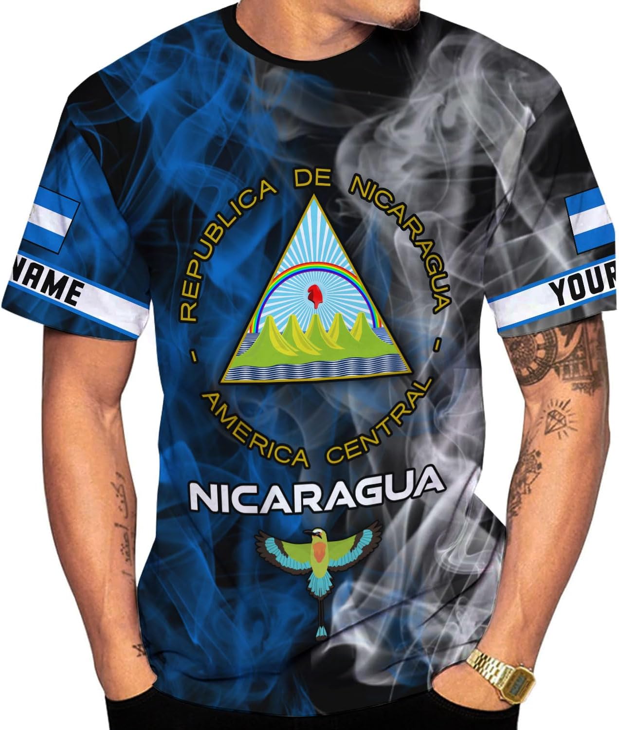 Personalized Nicaragua Shirt Custom Nicaragua Flag Lion Shirt for Men & Women Nicaraguan Camisas T-Shirt, Nicaragua Tshirt