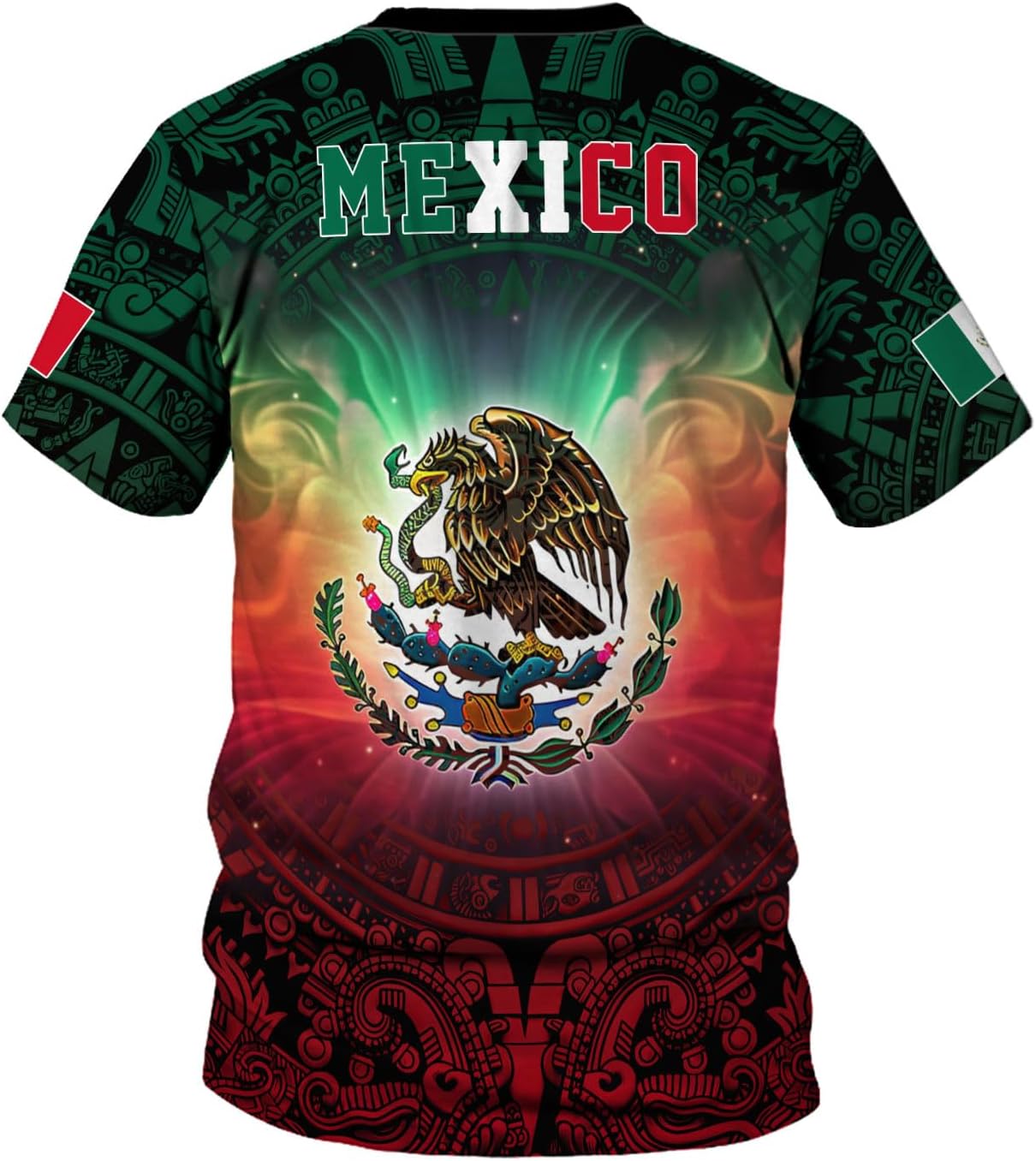 Mostprints Personalized Name Mexican Shirts for Men 3D Customized Mexico Shirts for Men Mexico Shirts for Women Mexico Shirt