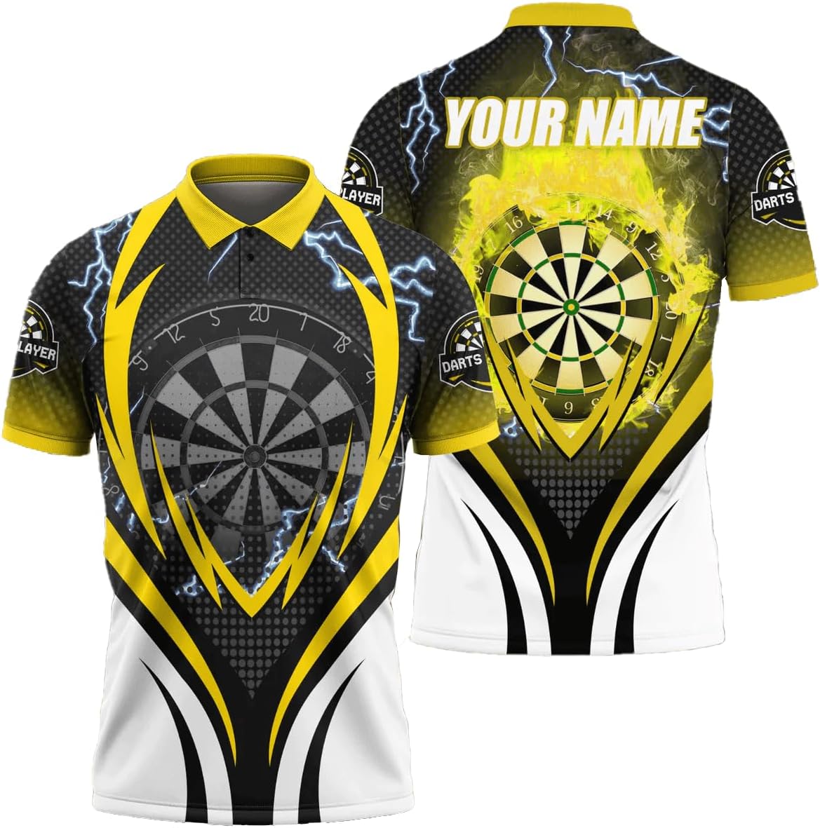 Personalized Name Dart 3D Polo Shirt, Dart Shirts, Mens Dart Shirts, Funny Dart Tshirts, Dart Team Shirts Gifts (Dart 2)