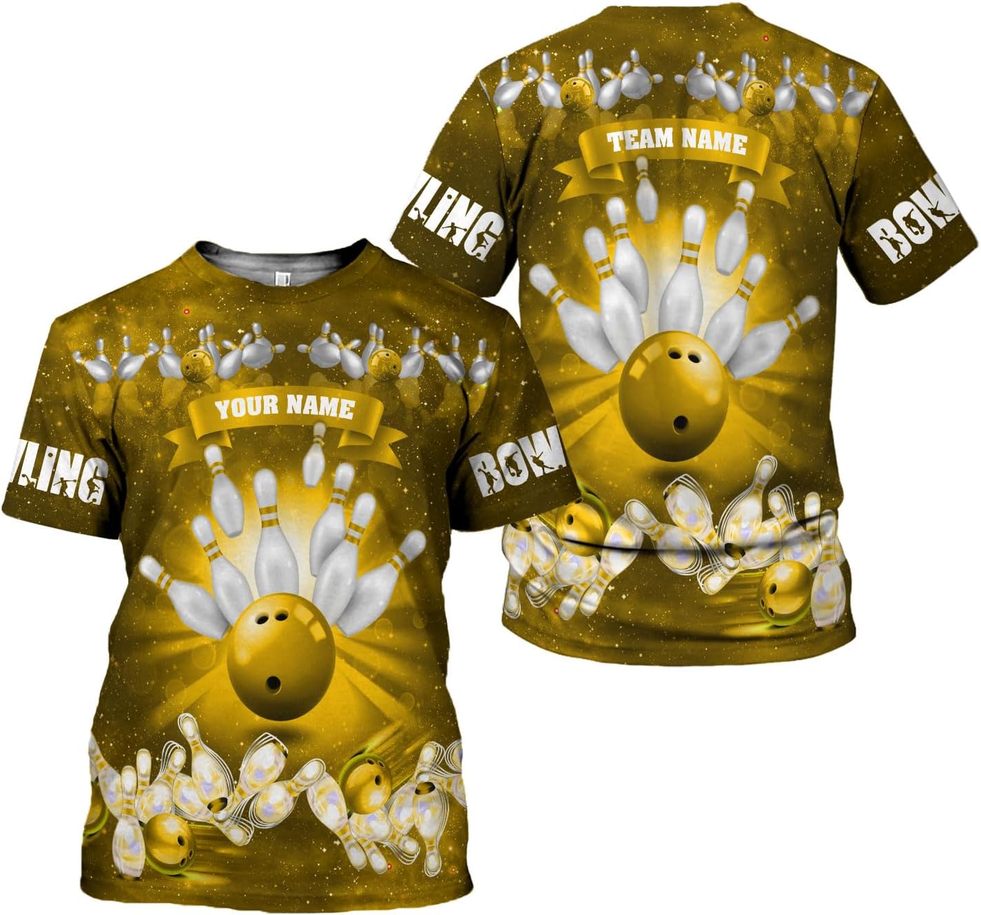 Custom Bowling Shirts, Personalized Name Bowling Shirts Unisex, Bowling Jerseys for Men & Women, Team Bowling Shirt Gift