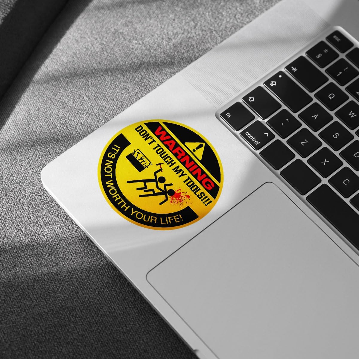 3 Pcs Don't Touch My Tools - It's Not Worth Your Life Sticker, Warning Sticker, Tool Boxes Sticker 3 Inches for Men Welding Ironworker Lineman Electrician Pipeliner Laptop Water Bottle Phone Car