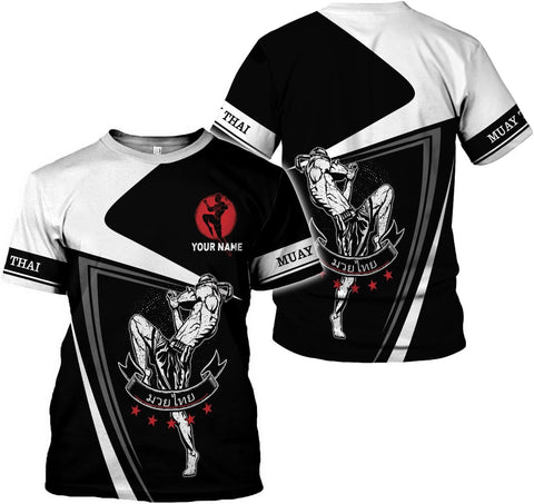 MAPrints Personalized Name Muay Thai Pride Shirt for Men