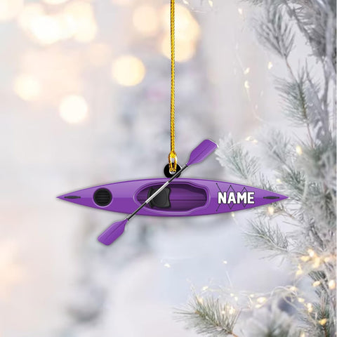 AOVL Personalized Kayak Ornament Lake Kayaking Board Ornament Kayak Gift for Christmas Tree Kayaking Christmas Ornament Kayaking Gifts Ornaments (Kayak 4)