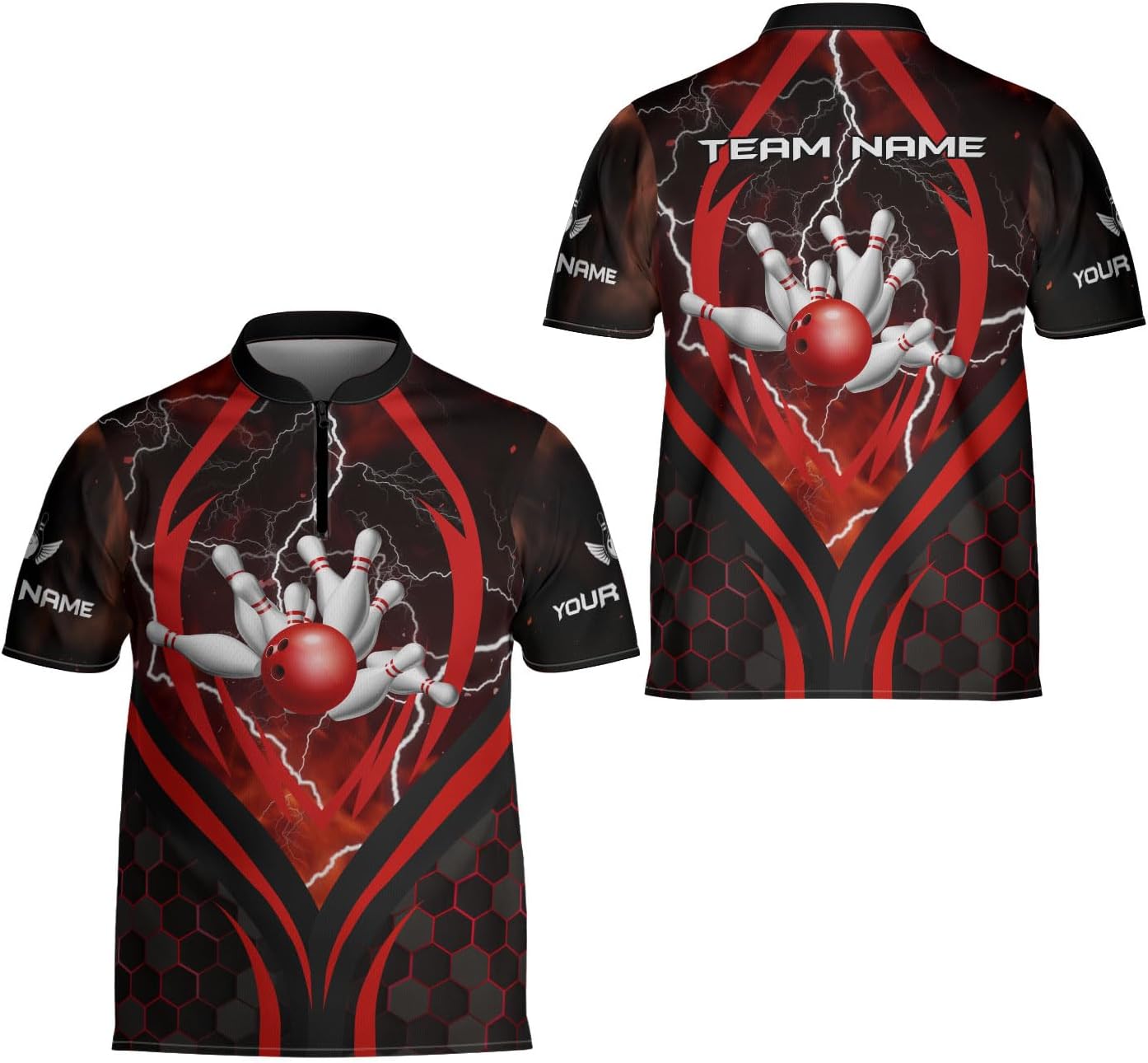 Ligthuy Personalized Name Bowling Jersey 3D, Custom Bowling Shirts for Team, Bowling Shirt Unisex for Men & Women4