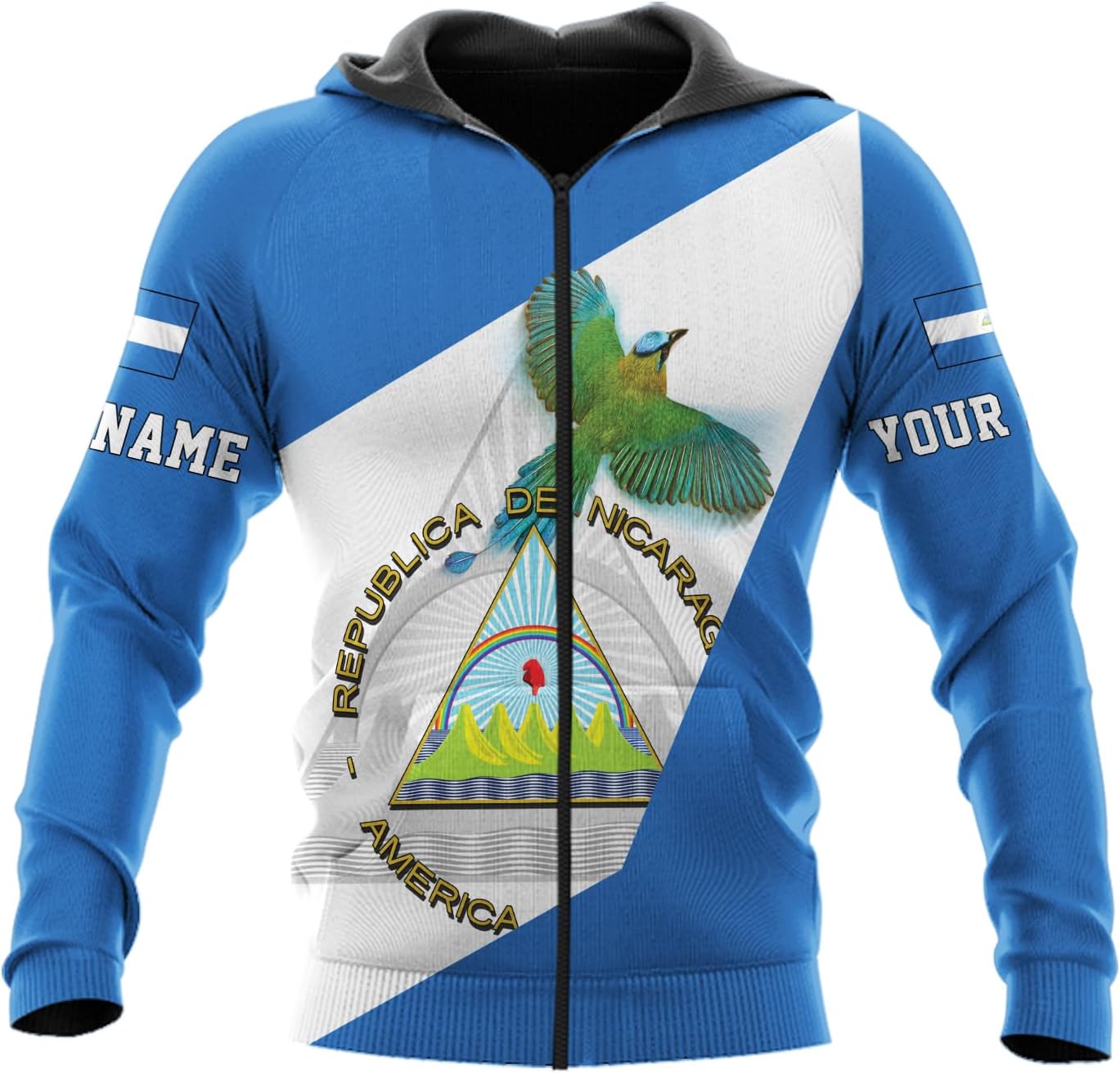 Vybonz Personalized Nicaragua Shirt 3D, Nicaragua Flag Shirts, Nicaraguan Camisas T-Shirt, Nicaragua Shirts for Men Women