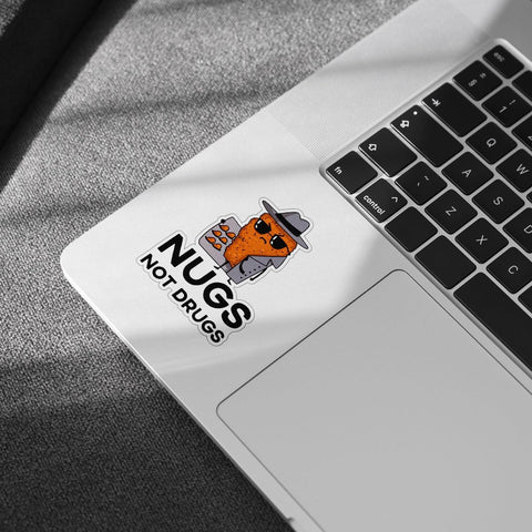 3 Pcs Nugs Not Drugs Sticker, Chicken Nugget Sticker, Funny Chicken Nugget Sticker Die-Cut Waterproof Vinyl Sticker Laptop Water Bottle Window Phone Helmet 3"x3"