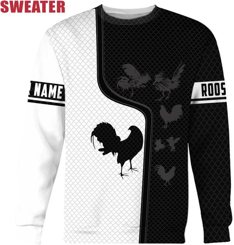 Mostprints Personalized Name Rooster Shirt 3D, Rooster Shirts for Men, Chicken tshirts shirts for women, Funny Chicken shirts