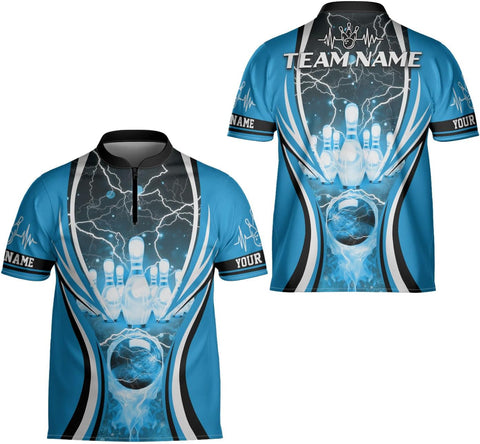 Ligthuy Personalized Bowling Jersey 3D, Bowling Shirts for Team, Bowling Shirt Unisex for Men Women, Bowling Shirts for Men