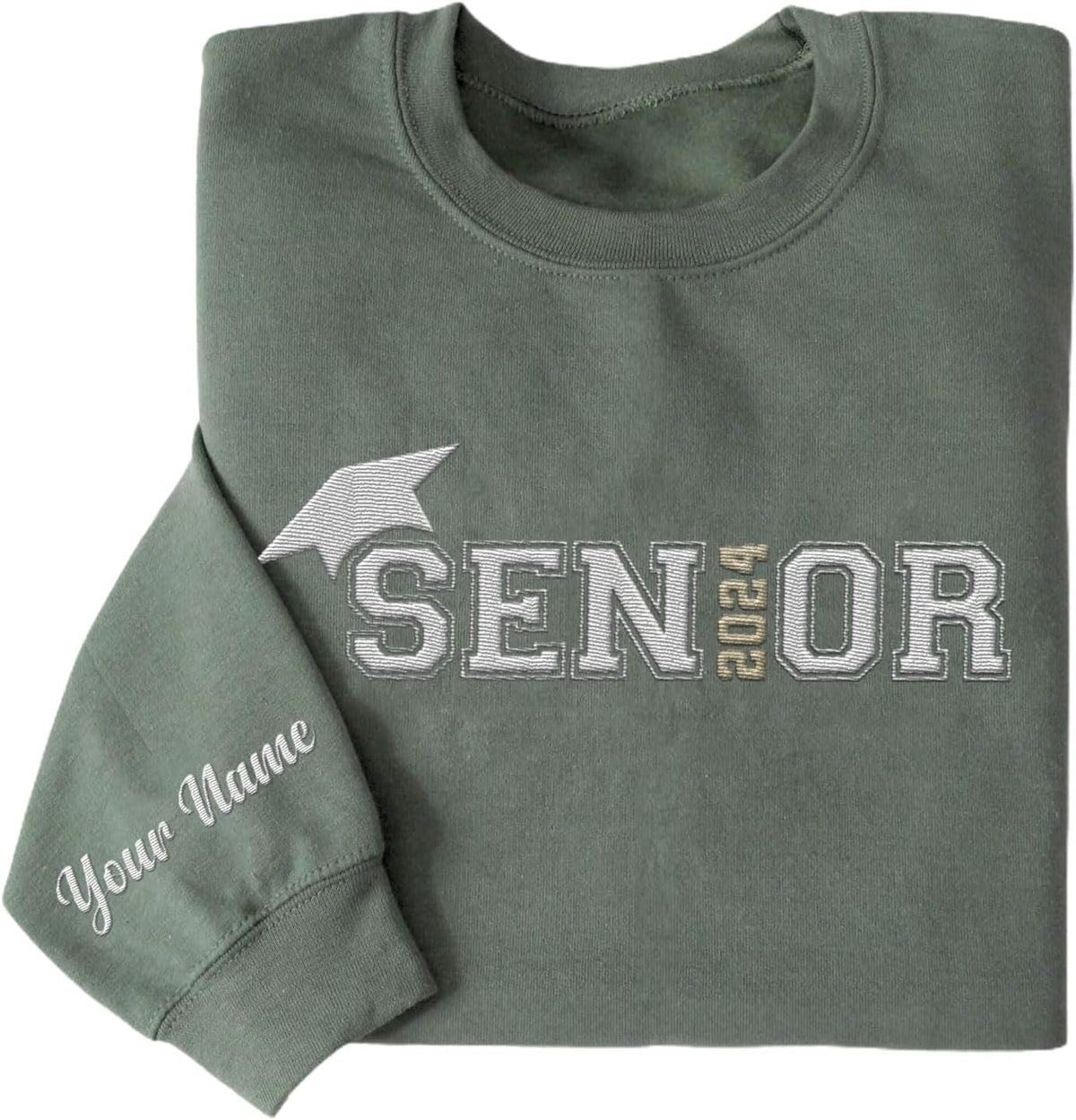 MAPrints Personalized Senior 2024 Embroidered Sweatshirt, Graduation 2024 Class Of 2024 Senior Class Of 2024 Graduation Shirt