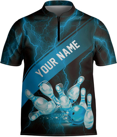 mostprints Personalized Bowling Jersey Gift 3D Custom Bowling Shirts for Team Name Bowl Bowler Shirt Unisex Cool Men Women