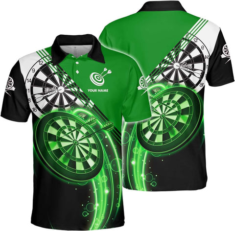 Personalized Name Dart 3D Polo Shirt, Dart Shirts, Mens Dart Shirts, Funny Dart Tshirts, Dart Team Shirts Gifts (PL02)