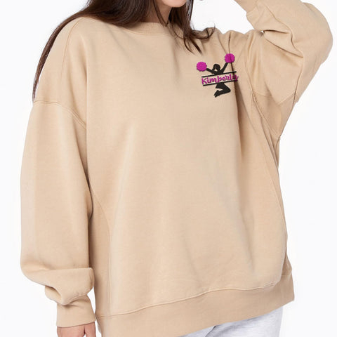 Personalized Embroidered Cheer Mom Sweatshirt Custom Proud Cheerleader Mom Embroidery Sweatshirt Gift for Cheerleader Mother (Cotton, CM 6)