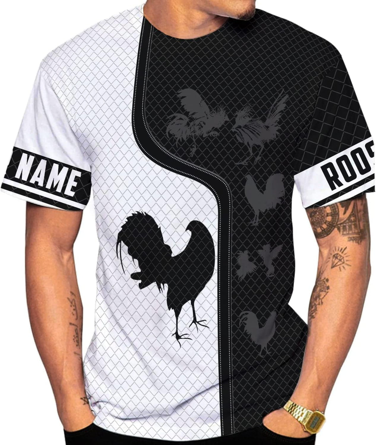 Mostprints Personalized Name Rooster Shirt 3D, Rooster Shirts for Men, Chicken tshirts shirts for women, Funny Chicken shirts
