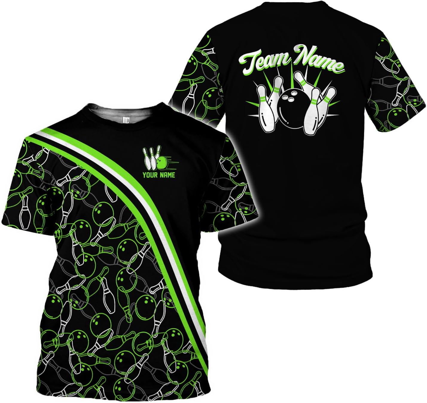 Podagree Personalized Name Bowling Shirts for Men and Women 3D, Bowling Shirts for Team Bowling, Bowling Shirts Gift
