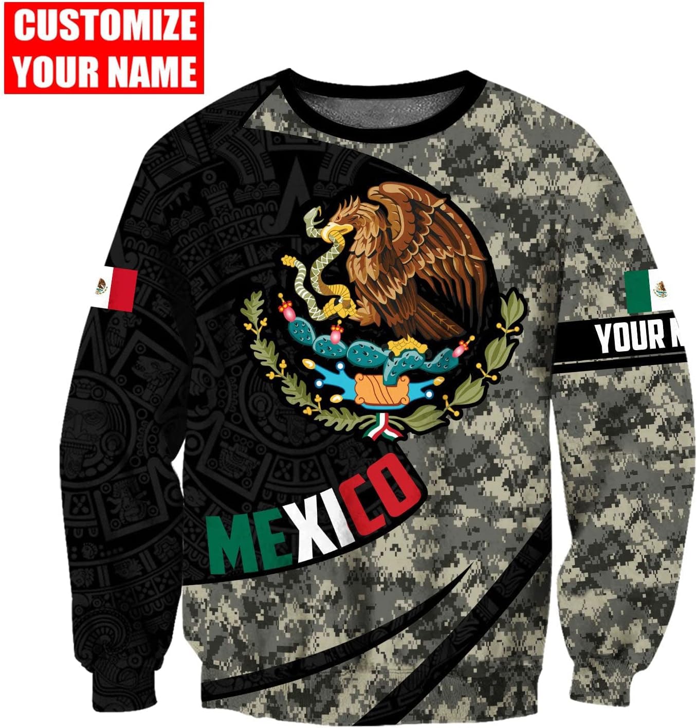 Mostprints Personalized Name Mexican Shirts for Men, Customized Mexico Shirts for Men, Mexico Shirts for Women Mexico Shirt