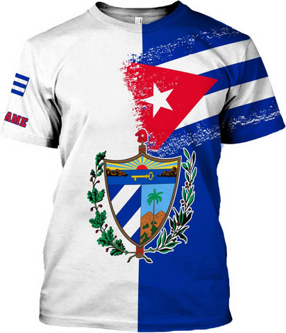 MoonArt Personalized Name Cuba Shirt 3D, Cuban Tshirts for Men and Women, Cuba Flag Shirt, Sweatshirt, Hoodies, Zip Hoodies