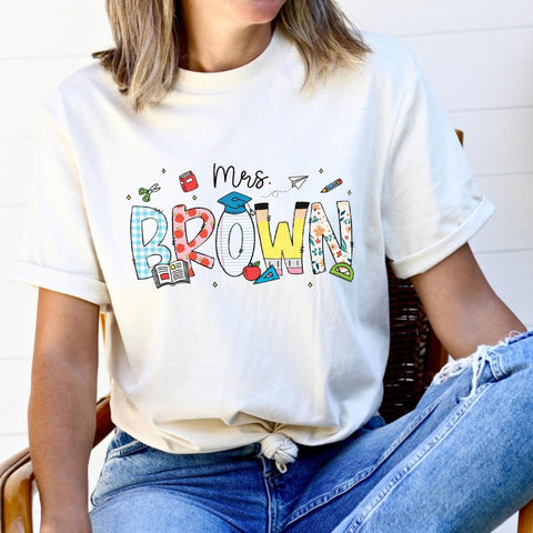 Personalized Teacher Shirt, Teacher Name Shirt, Custom Grade Kindergarten Teacher, Preschool Teacher Shirts Teacher Gift