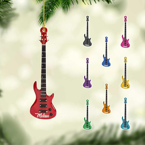 Personalized Guitar Ornament, Electric Guitar Ornament, Guitar Christmas Ornaments 2024, Acoustic Guitar Christmas Ornament, Guitar Christmas Ornaments Guitarist Gift Musical Instruments Xmas (G6)