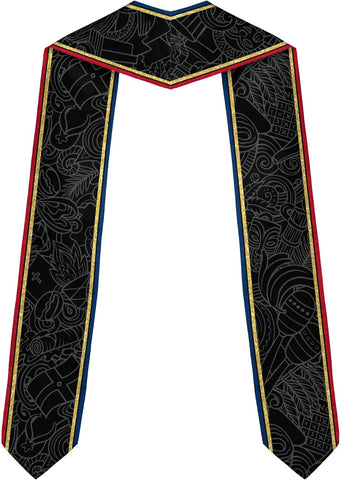 Pretyprints Custom Dominican Sash Graduation, Dominicans Flag Graduation Sash 2025, Dominican Republic Graduation Stole
