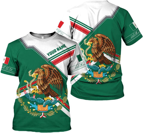 Personalized Name Mexican Shirts for Men, Customized Mexico Shirts for Men, Mexico Shirts for Women Mexico Shirt Eagle Flag