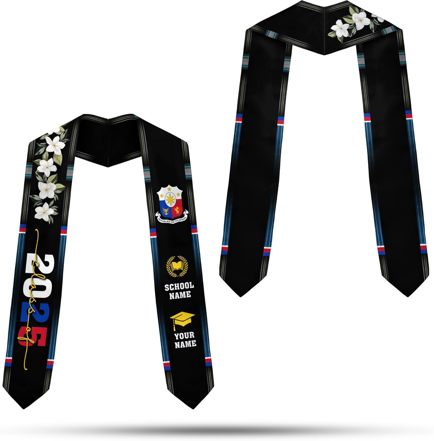 Customize Filipino Graduation Sash, Philippines Graduation Stole, Philippine Graduation Sash 2025