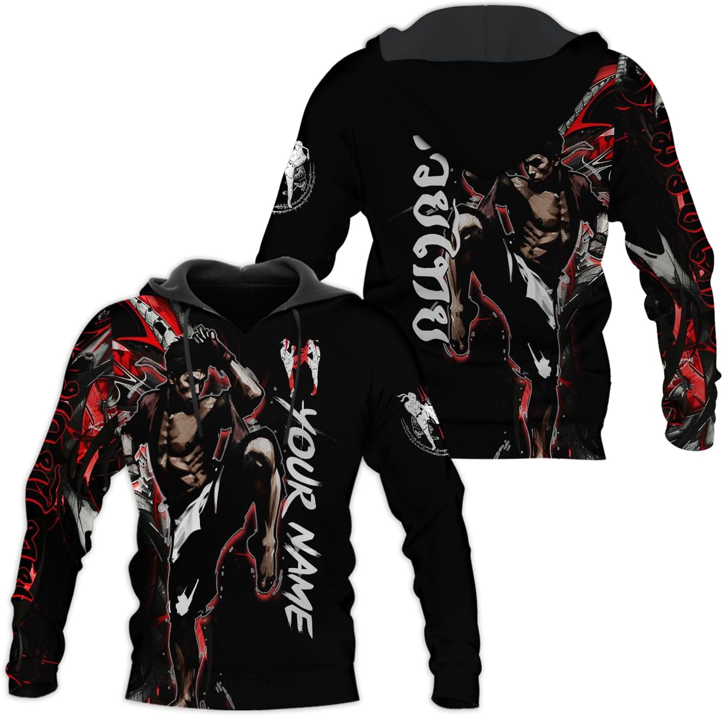 MAPrints Personalized Name Muay Thai Pride Shirt for Men