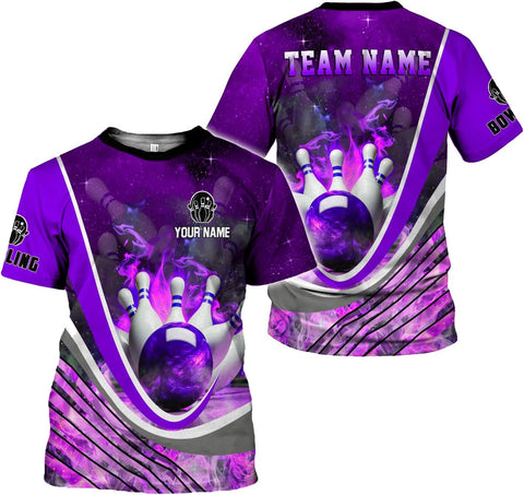 Rivelus Personalized Name Bowling Shirts for Men and Women 3D, Bowling Shirts for Team Bowling, Bowling Shirts Gift 4