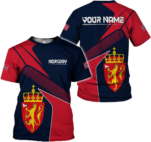 Riveprints Personalized Norway Shirts, Norway Flag Pride T-Shirt, Norwegian Shirt for Men, Norway Short Sleeves T-Shirt S-5XL
