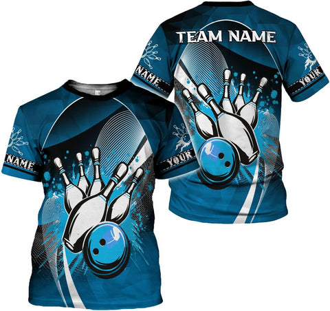 Rivelus Personalized Name Bowling Shirts for Men and Women 3D, Bowling Shirts for Team Bowling, Bowling Shirts Gift