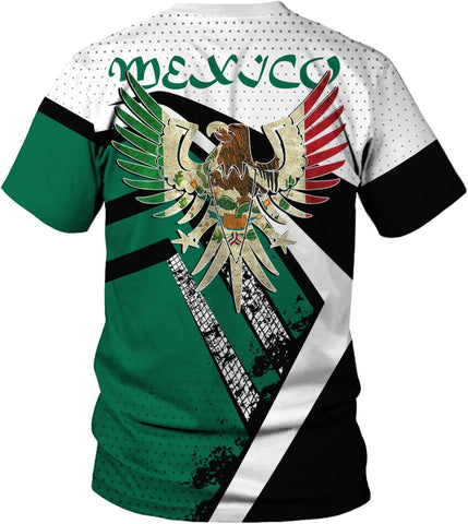 Mostprints Personalized Name Mexican Shirts for Men 3D Customized Mexico Shirts for Men Mexico Shirts for Women Mexico Shirt