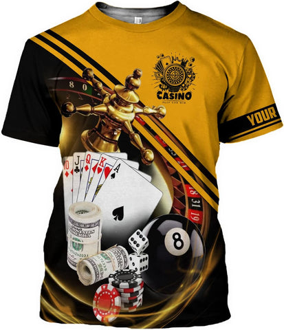 Royal Fight Personalized Poker Shirt 3D Funny Poker Shirt for Men Casino Poker Shirt Gifts Men Women Funny Poker Gift
