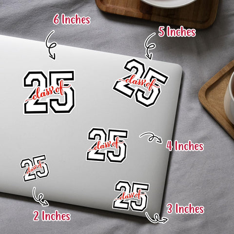 3 Pcs Class of 2025 Stickers, Class of 2025 Decorations, Graduation 2025, 2025 Senior- Stickers for Laptop Water Bottle Phone Car Window Helmet Vinyl Stickers 2-6 Inches (5x5)