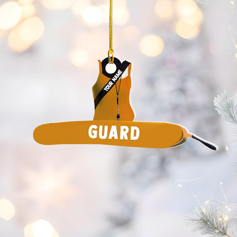 Personalized Lifeguard Ornament, Lifeguard Gift Christmas 2024 Life Guard Ornament Lifesaver Ornament, Lifeguard Gift Ideas for Women Girl Kids, Officially Licensed Hot Lifeguard (Style 10)