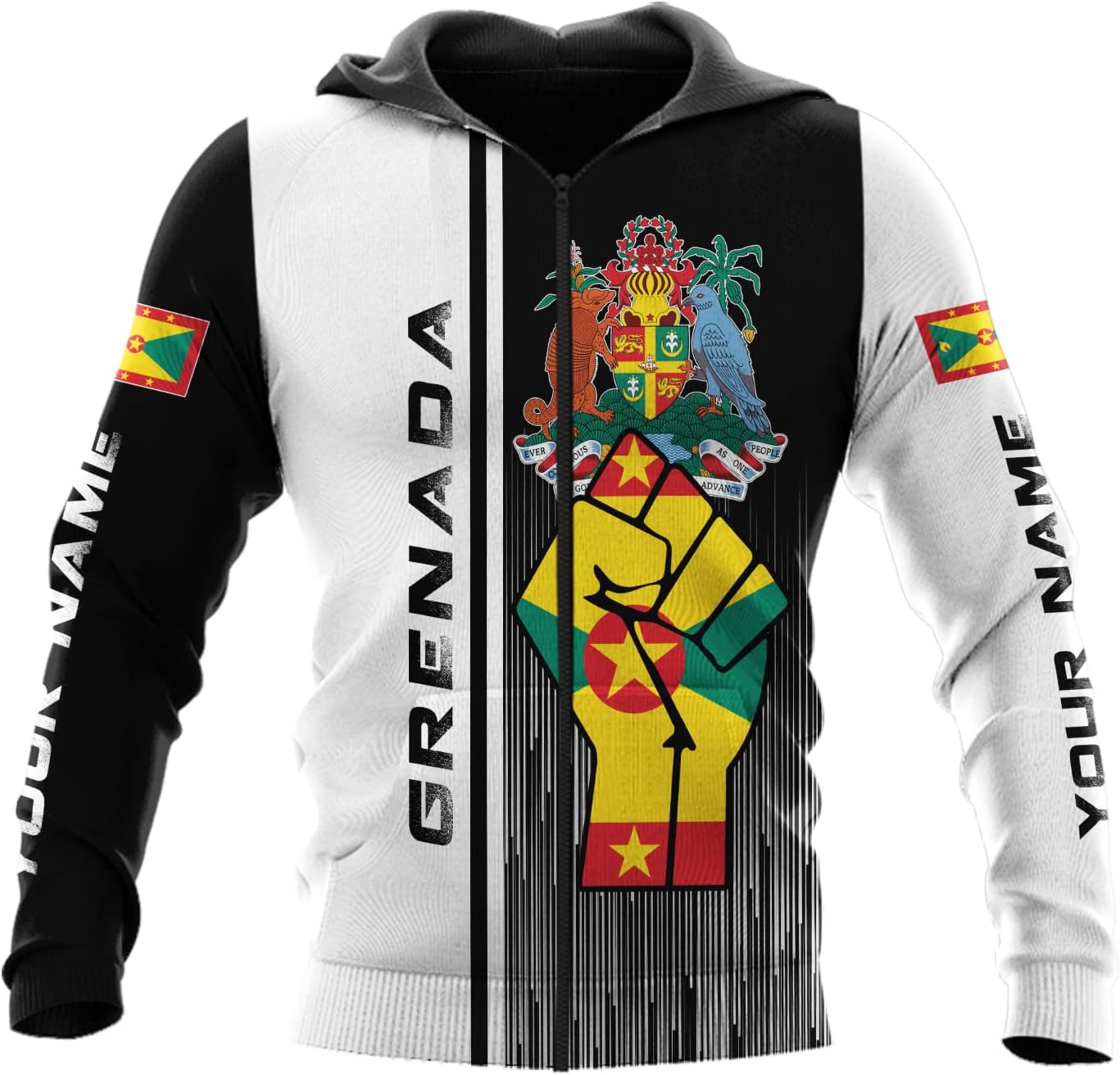 Podagree Personalized Grenada T-Shirt 3D, Proud Grenadan Tshirt, Grenada Flag Grenadian Pride Grenadian Heritage Shirt