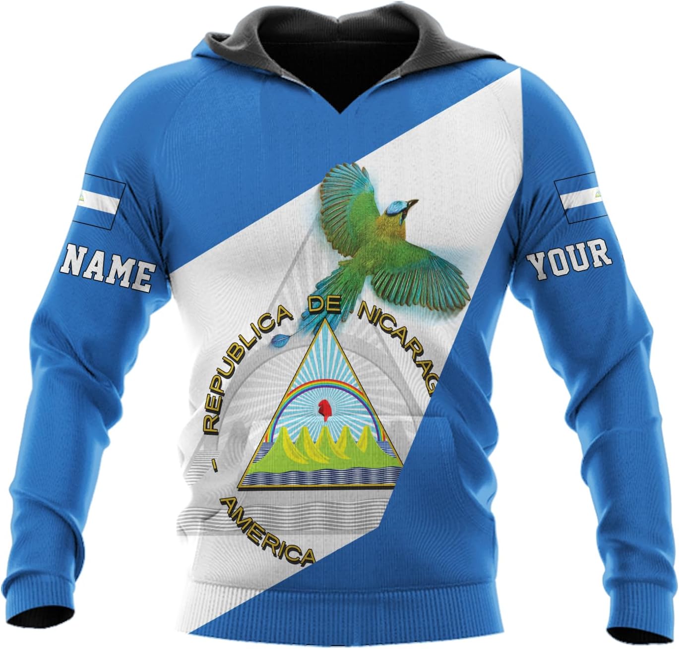 Vybonz Personalized Nicaragua Shirt 3D, Nicaragua Flag Shirts, Nicaraguan Camisas T-Shirt, Nicaragua Shirts for Men Women