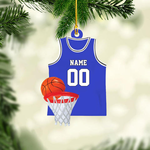 TinoShop Personalized Basketball Christmas Ornaments for Christmas Tree Decor, Basketball Player Ornament, Custom Basketball Ornament, Warriors Basketball Ornament Gifts for Baseball Lovers (ON337)