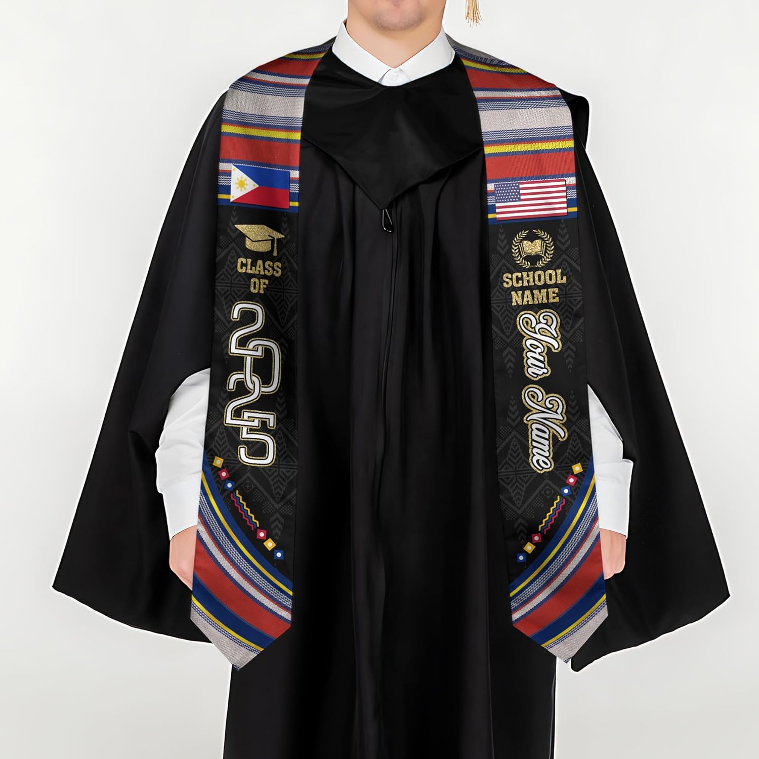 Customize Filipino Graduation Sash, Philippines Graduation Stole, Philippine Graduation Sash 2025