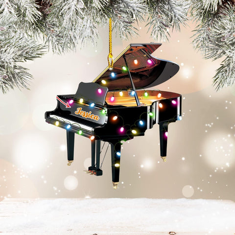 Personalized Piano Ornament, Custom Piano Ornament Piano Christmas Ornament 2024, Music Instrument Player Keyboard Ornament Decor, Gift for Piano Lover, Music Lovers
