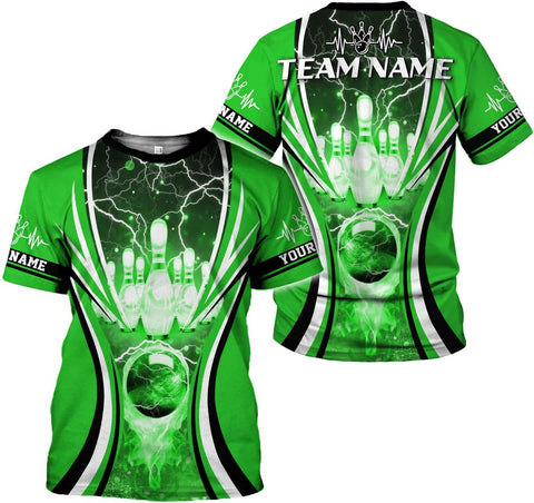 Rivelus Personalized Name Bowling Shirts for Men and Women 3D, Bowling Shirts for Team Bowling, Bowling Shirts Gift 4