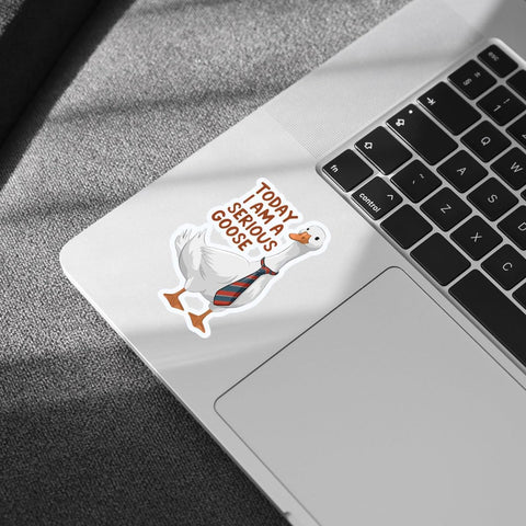 3 Pcs Today I Am A Serious Goose Sticker, Funny Silly Goose, Serious Goose Sticker 3 Inches Waterproof for Laptop Water Bottle Tumbler Phone Case, Helmet Kindles, Gift for Goose Lovers