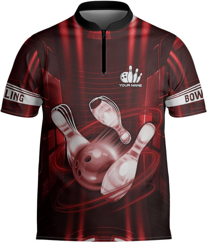 mostprints Personalized Bowling Jersey Gift 3D Custom Bowling Shirts for Team Name Bowl Bowler Shirt Unisex Cool Men Women