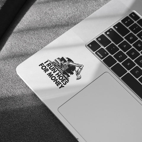 3 Pcs I Run Hoes for Money Sticker - Heavy Equipment Operator Excavator Gift - Construction Worker Toolbox Stickers for Laptop, Water Bottle, Phone, Car, Helmet 3"x3" (RH2)