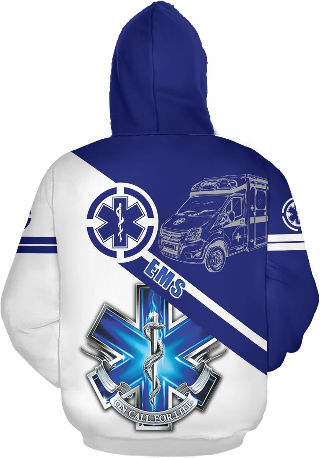 Leeprints Personalized EMT Hoodie EMS Sweatshirt Custom EMS Zip Hoodie Paramedic Uniform Emergency Medical Technician Shirts