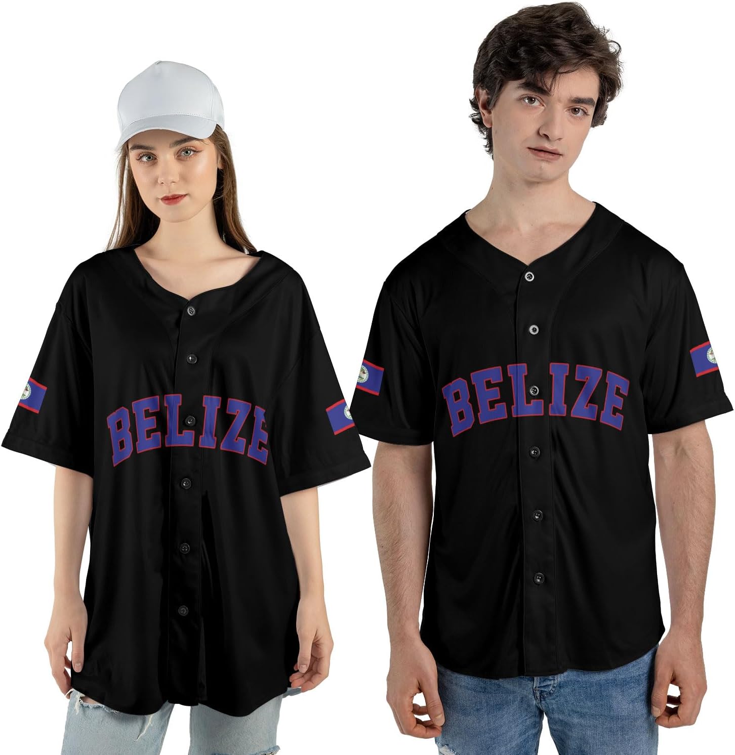 Personalized Belize Baseball Jersey Shirt, Belizean Flag Jersey, Belizean Pride Jersey for Men and Women