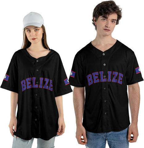 Personalized Belize Baseball Jersey Shirt, Belizean Flag Jersey, Belizean Pride Jersey for Men and Women