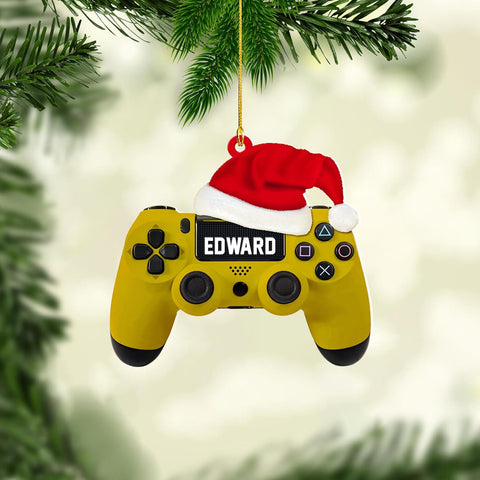 Personalized Video Game Controller Ornament, Custom Gamer Ornament Christmas Ornaments Gaming Controller Gift for Gamer, Gaming Ornaments for Christmas Tree Decorations 2D Gaming Ornaments (G1)